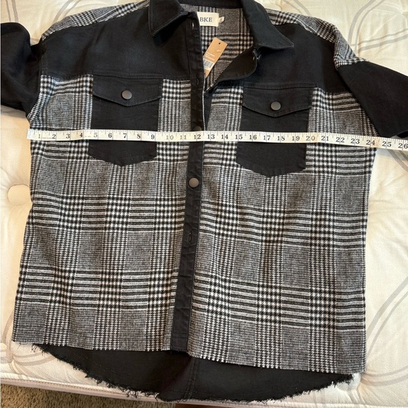 BKE denim and pieced flannel jacket - Picture 5 of 9